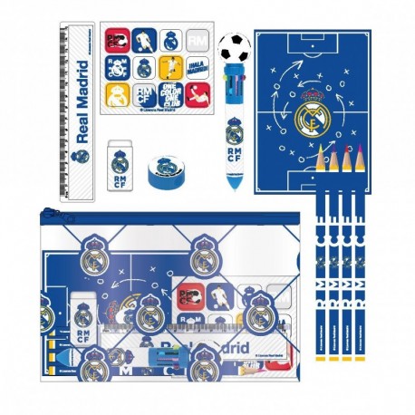 Set de papelería escolar Real Madrid para niños