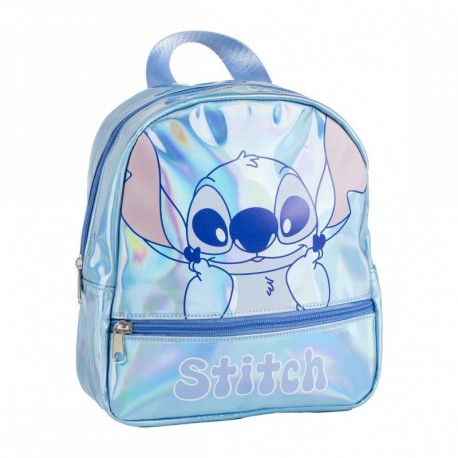 Mochila casual iridiscente de Stitch azul PU