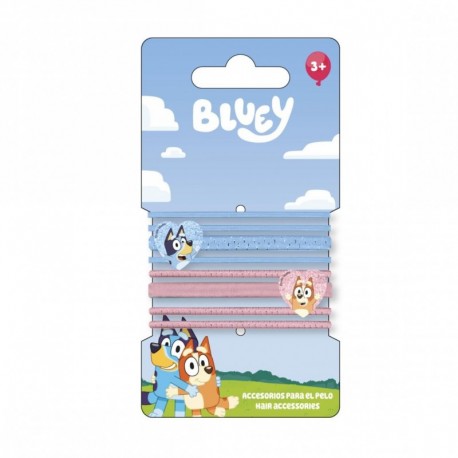 ACCESORIOS PELO ELÁSTICOS 8 PIEZAS BLUEY