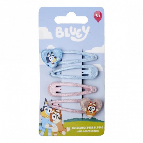 HAIR ACCESSORIES CLIPS 4 PIECES BLUEY