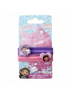 ACCESORIOS PELO ELÁSTICOS 8 PIEZAS GABBY´S DOLLHOUSE