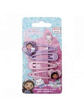 ACCESORIOS PELO CLIPS 4 PIEZAS GABBY´S DOLLHOUSE