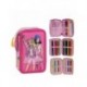 Giotto Barbie Pencil Case with Accessories Fuchsia 100% Polyester