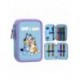 Bluey Pencil Case with Accessories for Kids, 90% Polyester, 10% PVC