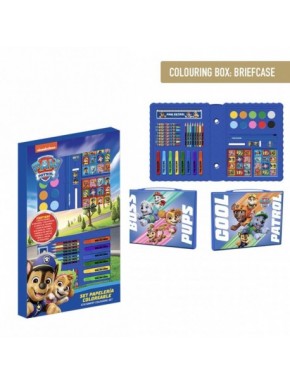 SET PAPELERÍA COLOREABLE CAJA PAW PATROL