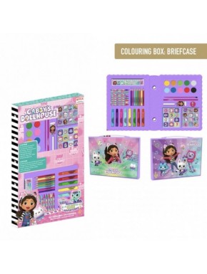 SET PAPELERÍA COLOREABLE CAJA GABBY´S DOLLHOUSE