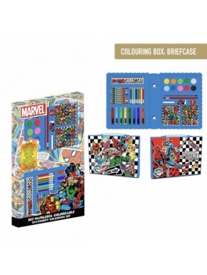 SET PAPELERÍA COLOREABLE CAJA AVENGERS