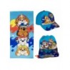 Ensemble Serviette, Casquette et Sac Paw Patrol Bleu