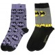 Pack 2 Socks Girl Batman Purple