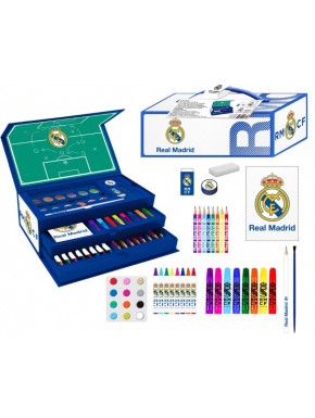 SET PAPELERÍA COLOREABLE MALETÍN REAL MADRID