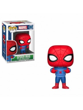Funko Marvel Comics POP! Marvel Holiday Vinyl Cabezón Spider-Man (Ugly Sweater) 9 cm