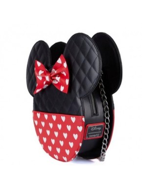 Bolso LOUNGEFLY bandolera reversible Mickey & Minnie San Valentín 28,6 cm