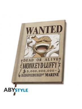 ONE PIECE - A5 Notebook "Wanted Luffy Wano" X4