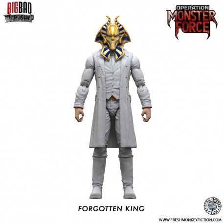 Forgotten King articulated figure with golden and blue staff