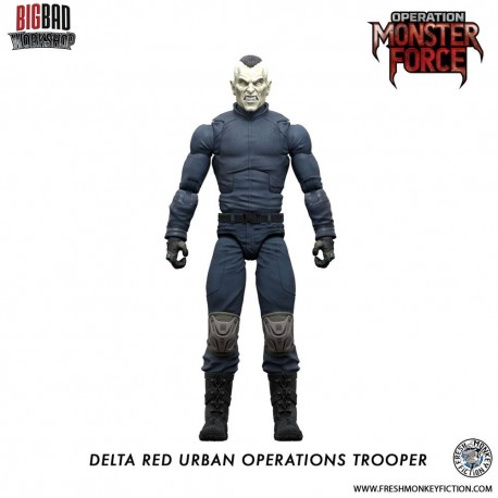 Figurine articulée Delta Red Urban Operations Trooper avec accessoires.