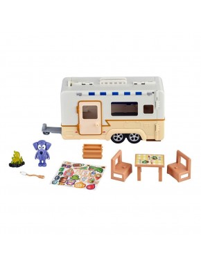 Figura Bluey com veículo camper e acessórios