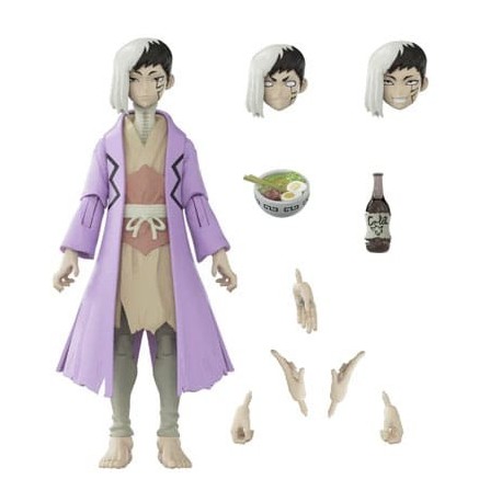 Figura articulada Dr. Stone com acessórios oficiais