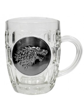 Chope de bière Stark verre et de métal de Game of Thrones