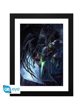 Quadro com moldura Zeratul vs Kerrigan de Starcraft