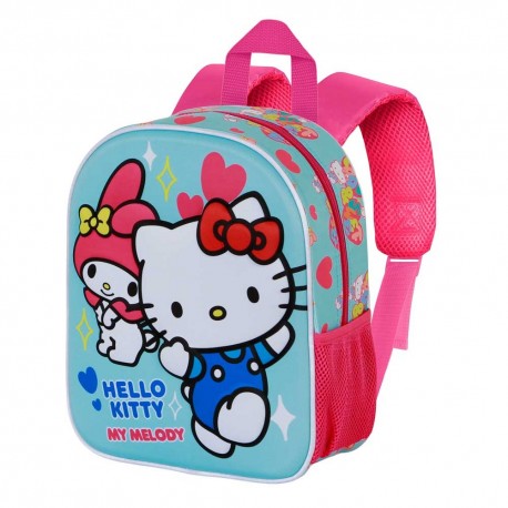 Sac à dos 3D bleu Sanrio Hello Kitty pour maternelle