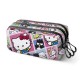 Estuche escolar Sanrio Hello Kitty multicolor 3 compartimentos