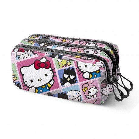 Estuche escolar Sanrio Hello Kitty multicolor 3 compartimentos