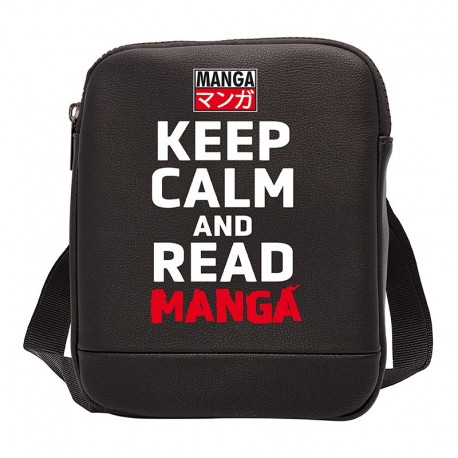 Petit sac Messenger Keep Calm and Read Manga