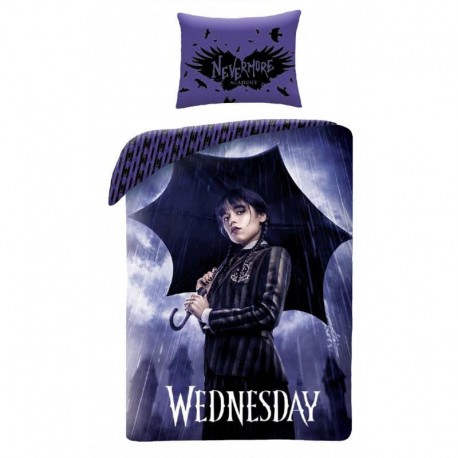 Wednesday Raining duvet cover 140x200cm Tim Burton