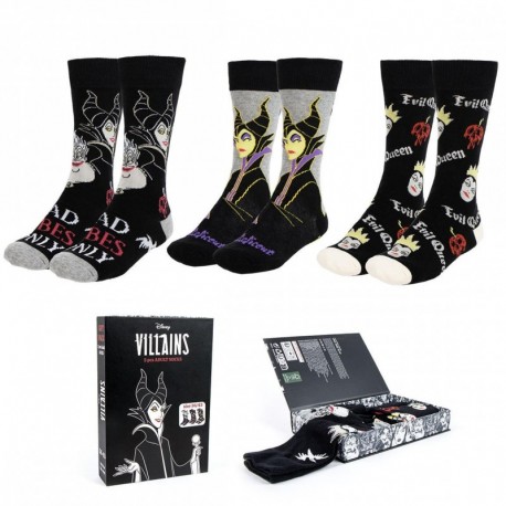 pack de chaussettes Disney Villains 3 pièces