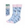 Meias Stitch Azul Claro e Rosa