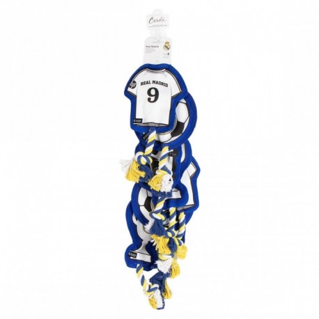 Juguete para perro cuerda Real Madrid con logo y colores del equipo