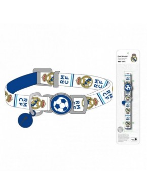 Collier pour chat Real Madrid bleu avec écusson et initiales RMCF