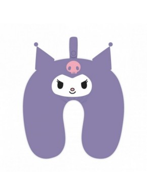 Coussin de voyage violet avec applications Kuromi