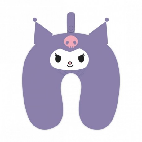 Coussin de voyage violet avec applications Kuromi