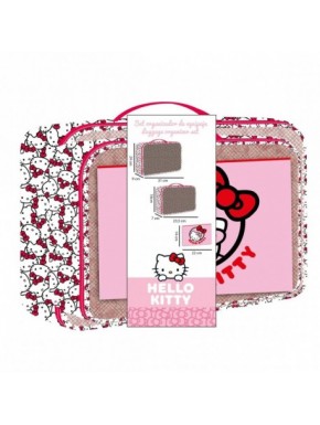 Set de neceseres de viaje Hello Kitty en poliéster rojo