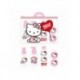 Conjunto de Higiene Pessoal de Viagem Hello Kitty Rosa 100% PVC