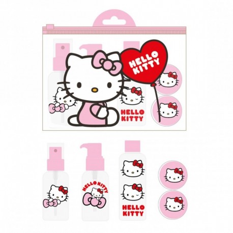 Hello Kitty pink travel toiletry set 100% PVC