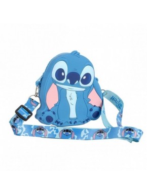 Stitch blue silicone bag with adjustable strap