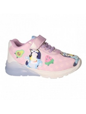 Lilac Bluey sneakers for kids with lights and cartoon designs