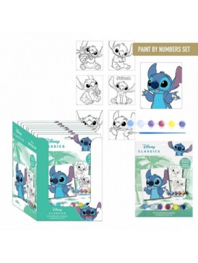 Set con láminas y pinturas de Stitch para colorear