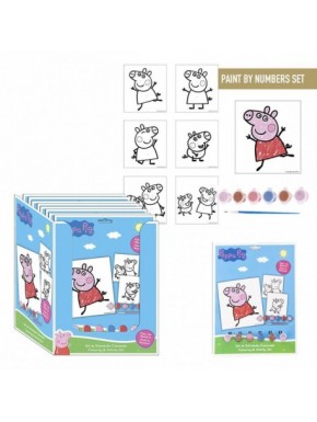 Set de papelería coloreable de Peppa Pig con pinturas y pincel