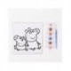 Conjunto de papelaria colorível Peppa Pig com tintas e pincel
