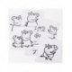 Conjunto de papelaria colorível Peppa Pig com tintas e pincel