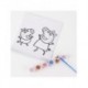 Conjunto de papelaria colorível Peppa Pig com tintas e pincel