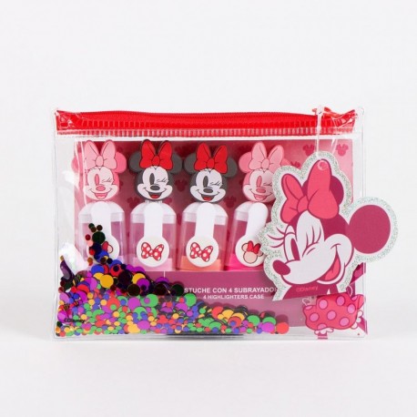 Minnie Mouse highlighter pack with transparent pouch