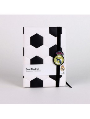 Cuaderno acolchado Real Madrid con diseño de balón