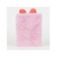 Cuaderno rosa de peluche Minnie Mouse con lazo rojo