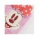 Cuaderno rosa de peluche Minnie Mouse con lazo rojo