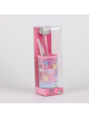 Set de papelería Hello Kitty multicolor con portalápices