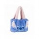 Bolsa de peluche azul de Stitch con asas rosas